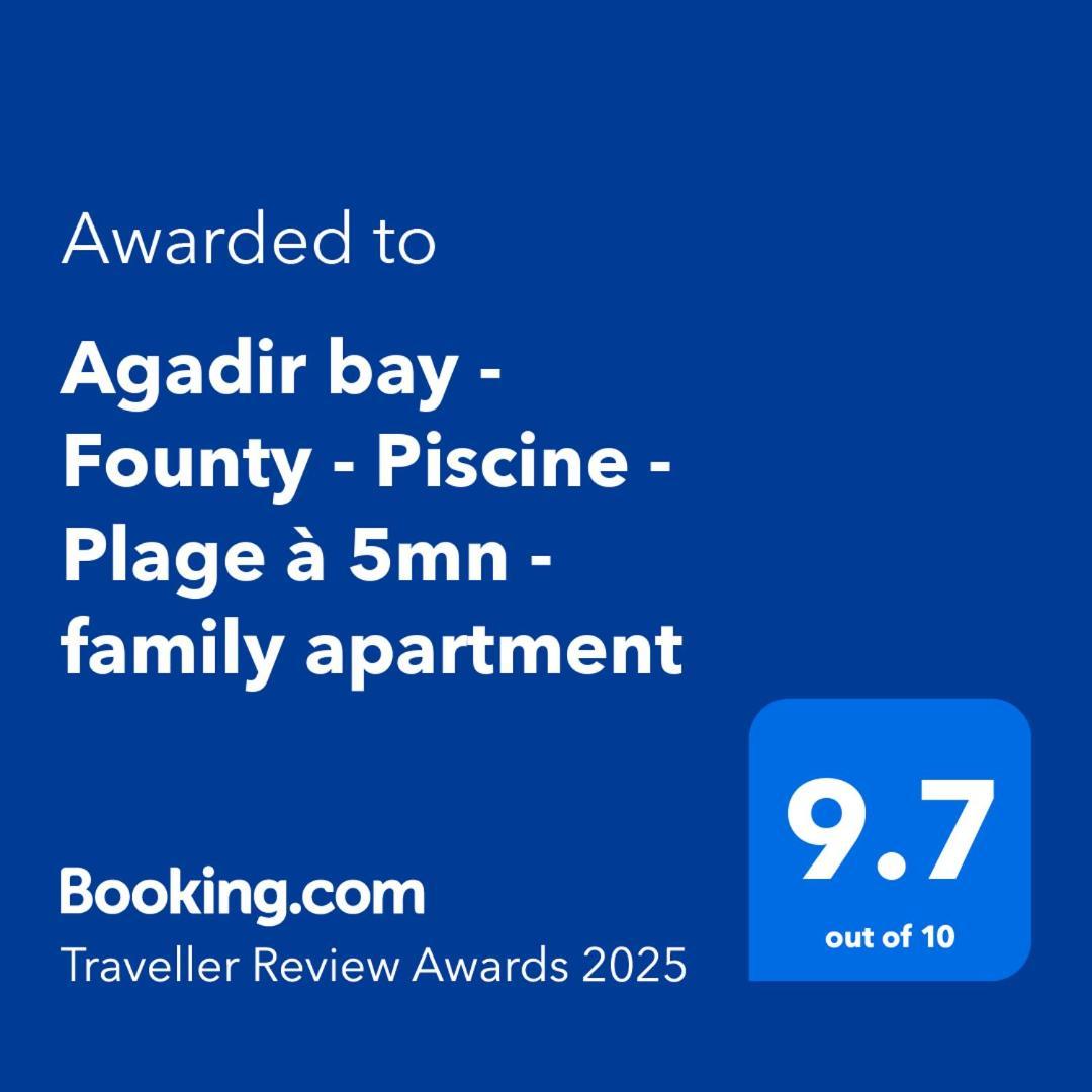 Agadir Bay - Founty - Piscine - Plage A 5Mn - Family Apartment Kültér fotó
